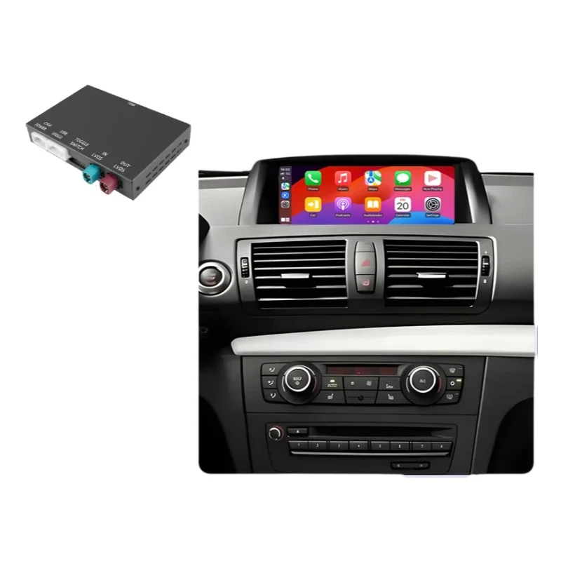 Junsun Wireless CarPlay Android Auto Decoder für BMW 1er Serie E82 E87 E88 Bluetooth MirrorLink AirPlay OEM-Integrationsmodul