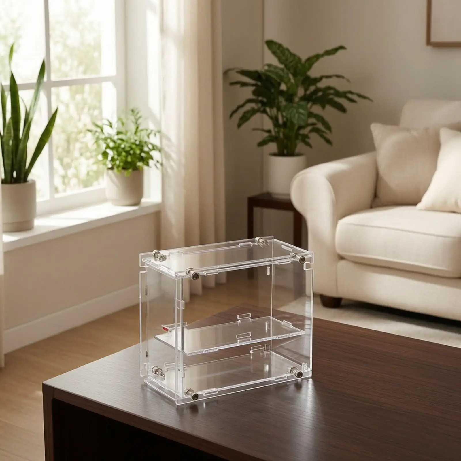 Diecast Car Display Case Acrylic Two Level Showcase Box for 1 64 Scale Vehicle Collection 5