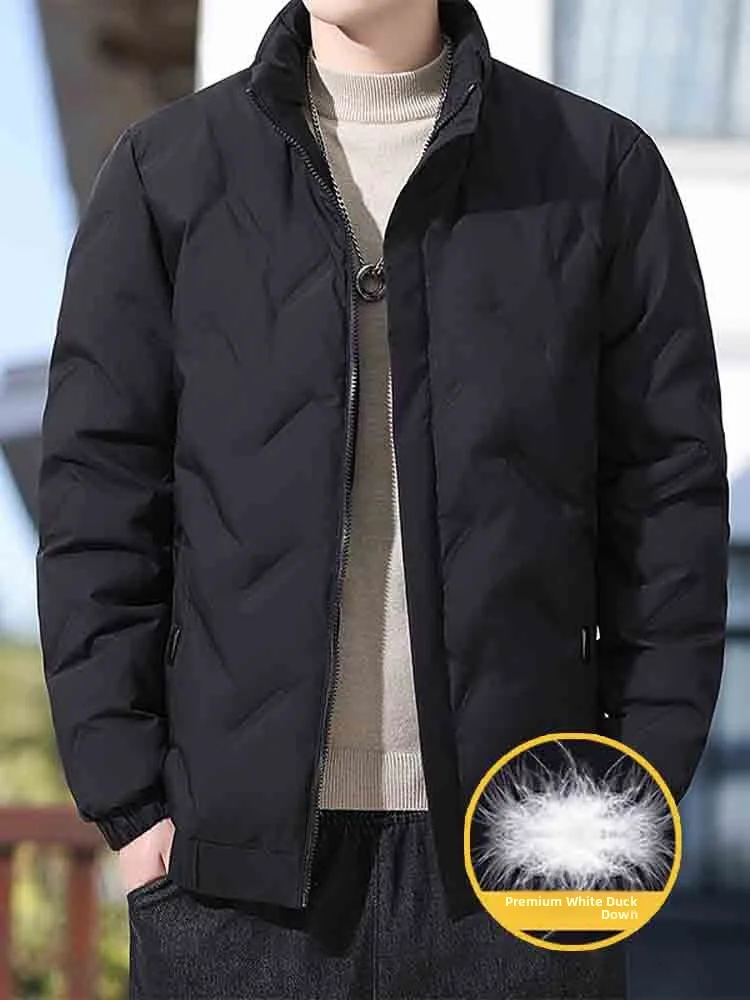 

Lightweight Stand Collar Men's down Jaet ort Winter New Sle Hooded White Du Feather Cold Resistant Warm Sport Casual ...