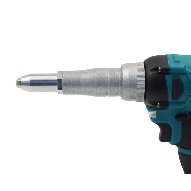 Pistola per rivetti ricaricabile 21v Rivettatrice completamente automatica Batteria al litio Pistola per rivetti di livello industriale in acciaio inossidabile per la casa portatile