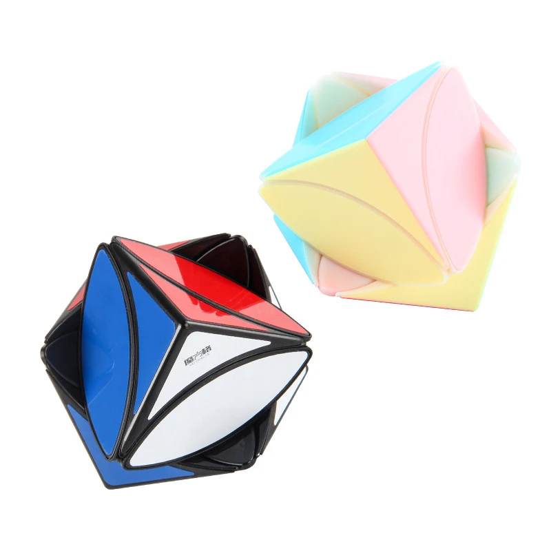 Creative Toys Square Stickers Magic Cube Maple Leaf Shape Speed Cube Puzzle Skewb Turning Education Kids Toys