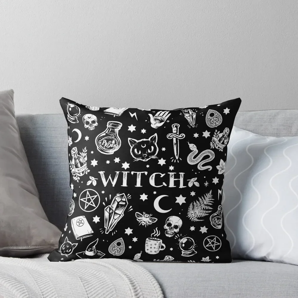 

WITCH PATTERN 2 Throw Pillow Decorative Pillow Covers For Sofa Luxury Living Room Decorative Cushions Pillow