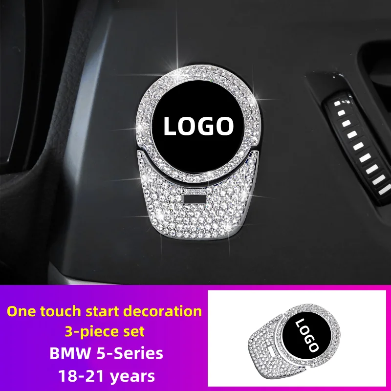 For BMW 5Series G30 G31 G38 2018 2019 2020 2021years Steering Wheel Knob Diamond Decoration Crystal Interior Sticker Accessories