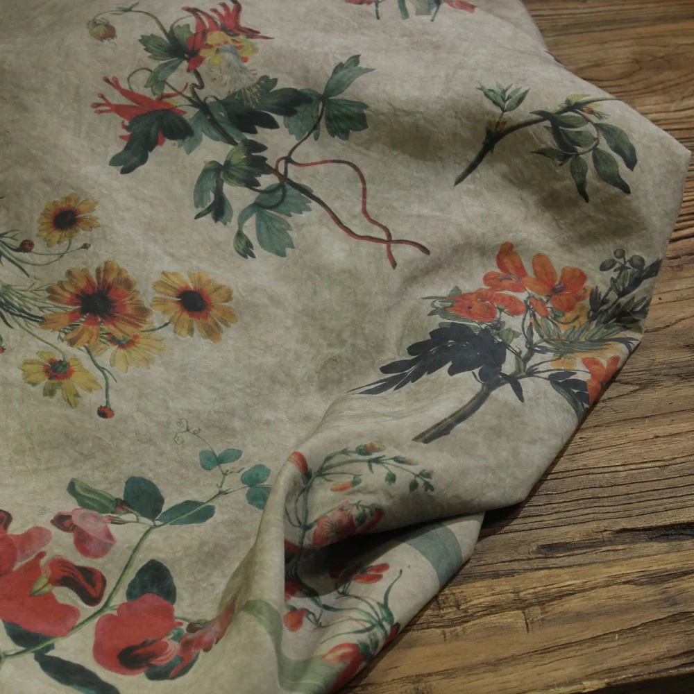 

Ткань для платьев Wana Original Design в винтажном стиле, выцветшая, с эффектом помятости, из древесного волокна, темно-синяя, для домашнего текстиля, губчатая подкладка