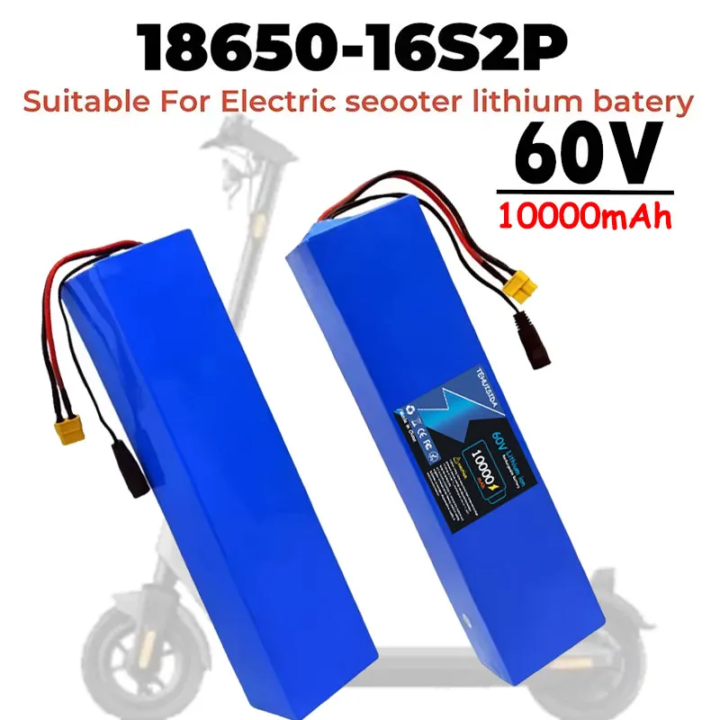 

Nouveau 60V 16S2P 10Ah 18650 Batterie Lithium-ion 1000mAh Scooter 1000W Intégré BMS