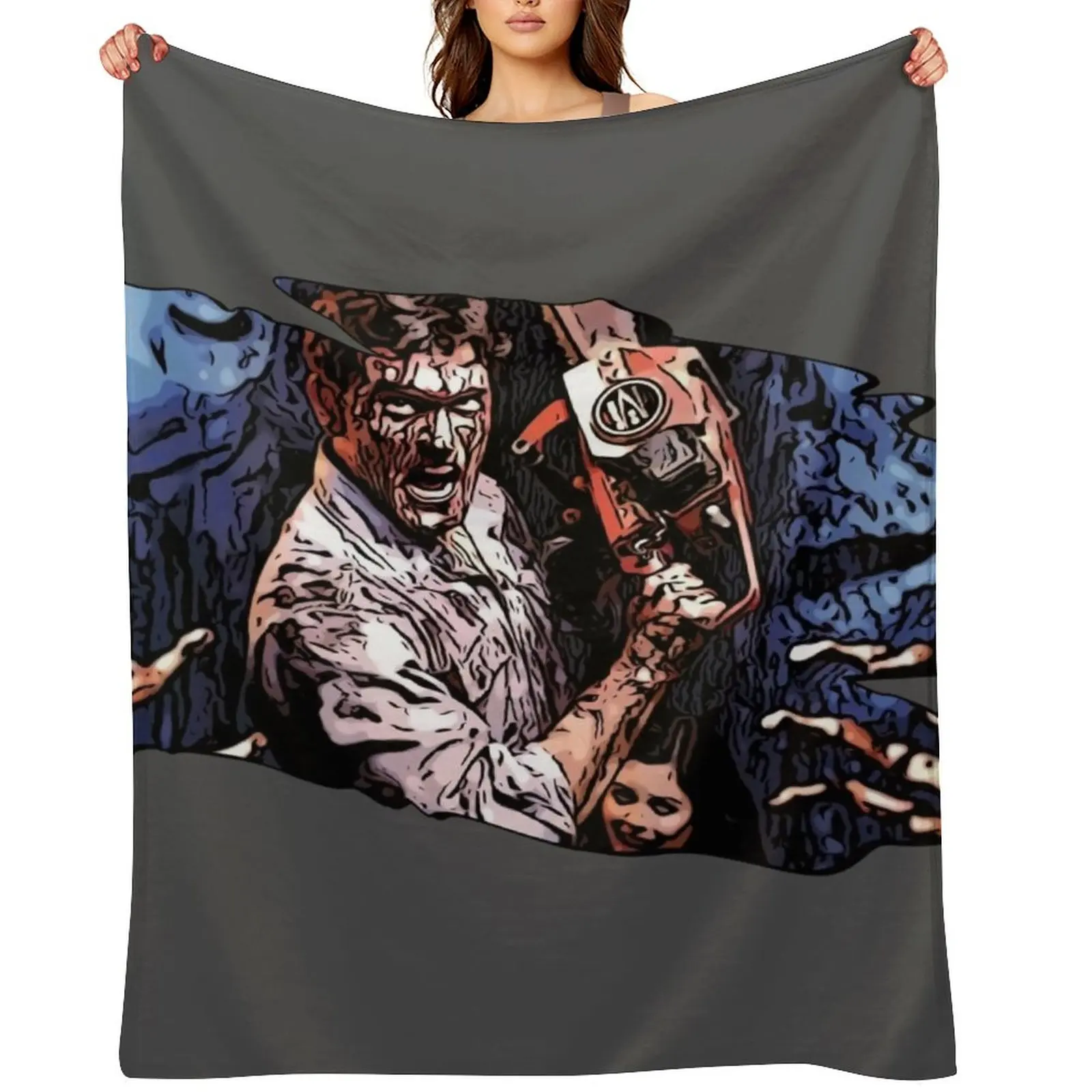 

Ash Army of Darkness Throw Blanket Bed Fashionable Baby Plush Hair Blankets