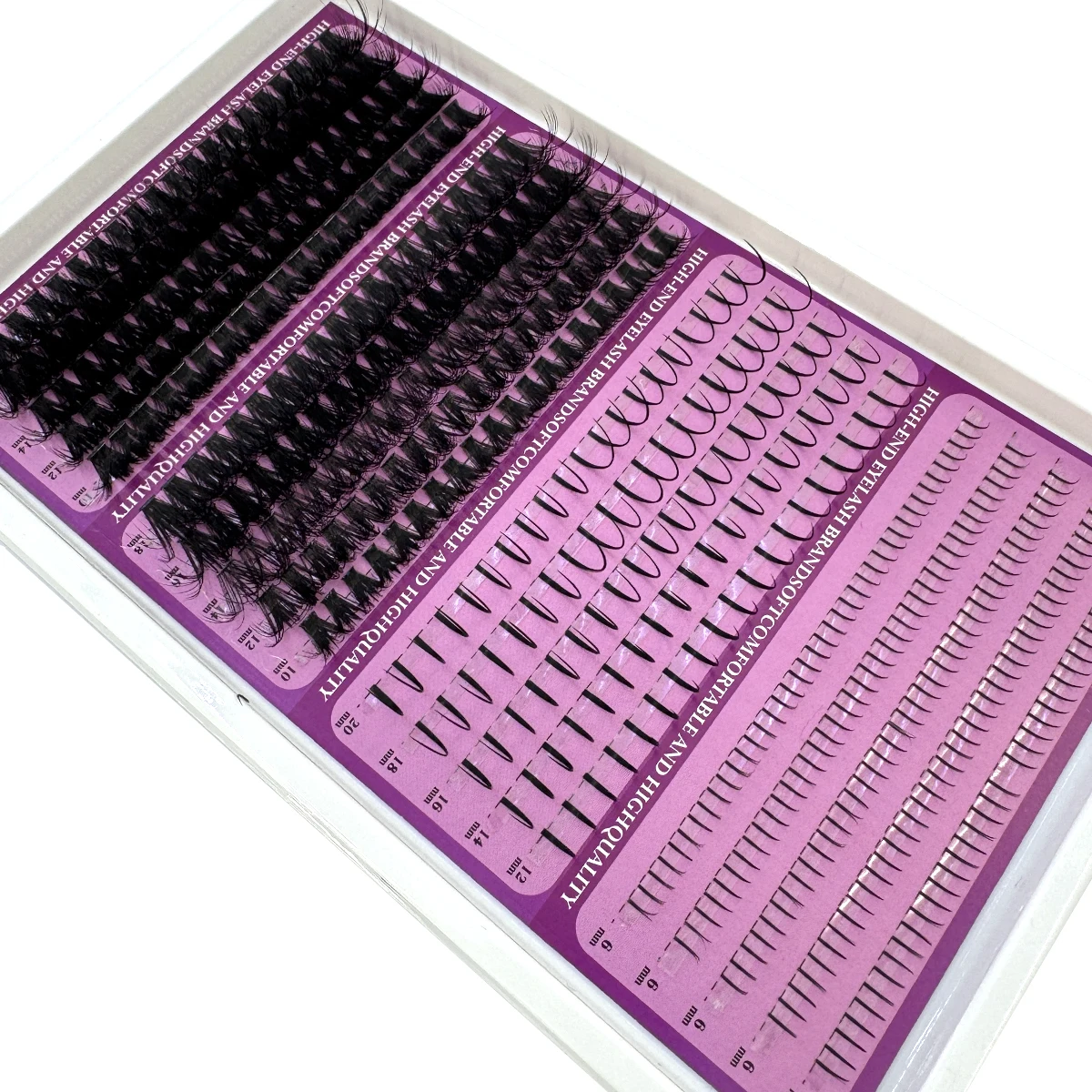 20 linhas lash spikes clusters volume cílios individuais cílios finos diy espetado lash extensão mangá clusters cílios