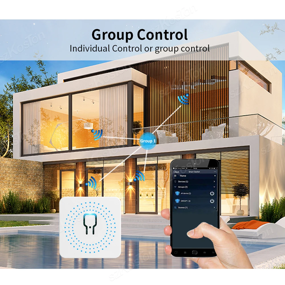 Homekit 16A Wifi Mini Smart Switch Controllo bidirezionale Wireless Interruttore della luce fai da te Smart Home Funziona con Siri CozyLife Alexa