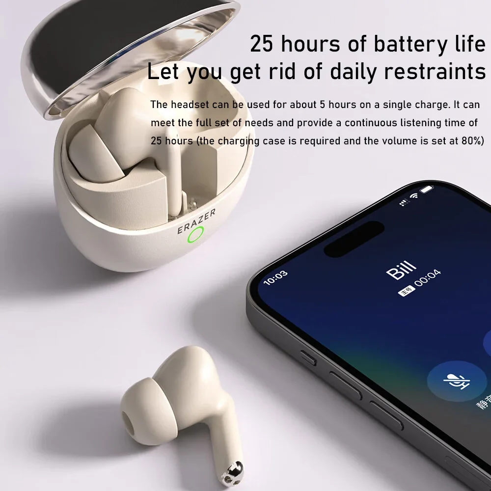 سماعات لينوفو ستيريو لاسلكية تعمل بالبلوتوث 5.3 داخل الأذن رياضية للحد من الضوضاء موسيقى جهير ثقيلة مع سماعات مساعد صوتي E30 #4