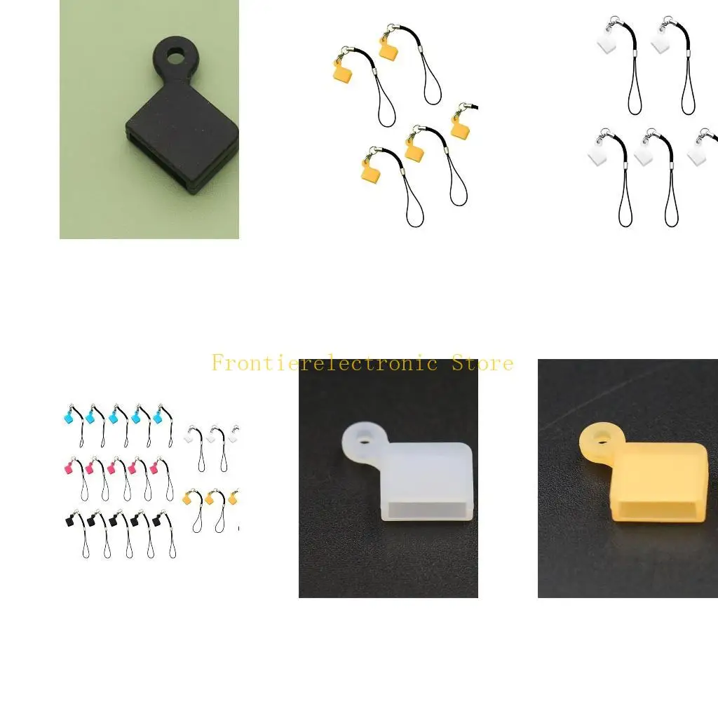 G8DB Easy to Attach Silicone USB Memory Cover with Lanyard Water & Dusts Proof USB Drives Holder Suitable for Daily Use