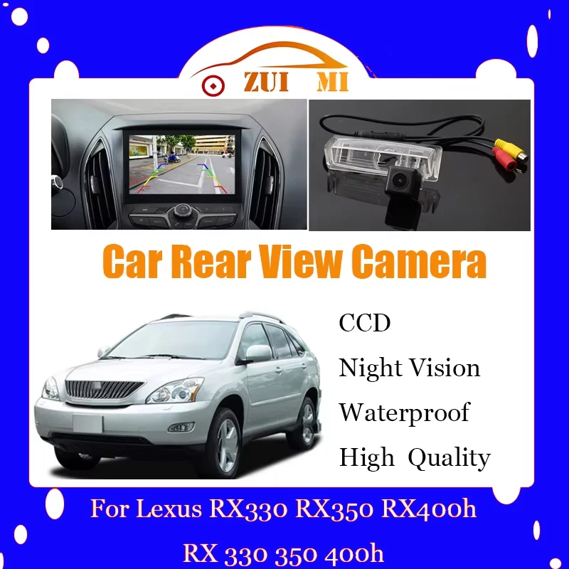 Car Reverse Rear View Camera CCD Full HD Night Vision Backup Parking Camera For Lexus RX330 RX350 RX400h RX 330 350 400h