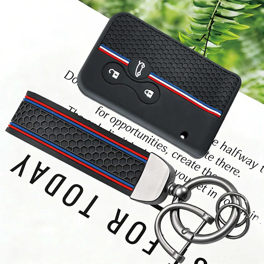 New Hot Silicone Key Holder Keychain For Renault Scenic Clio Logan Megane 2 3 Koleos 3 Button Car Key Cover Case