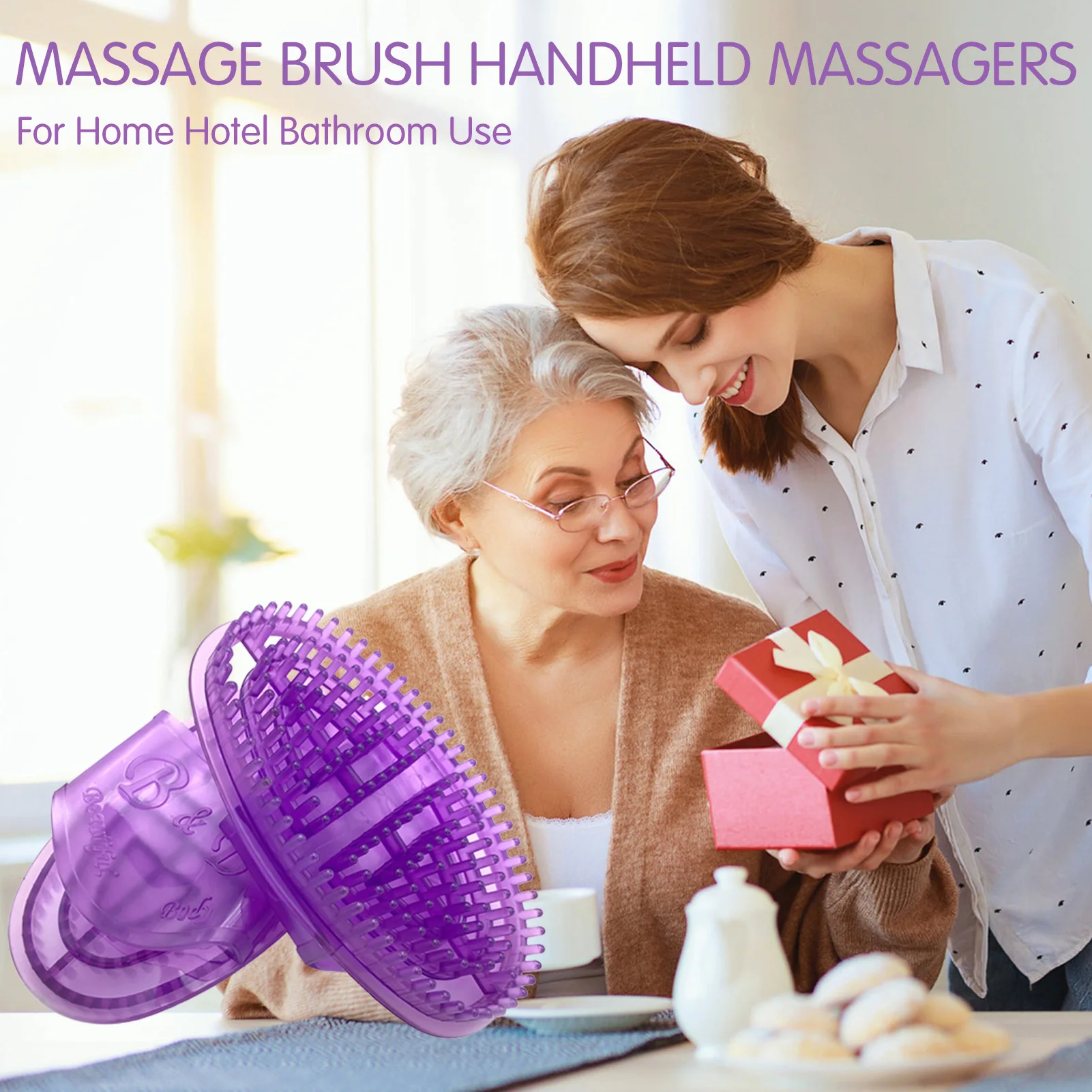 Body Lymphatic Massage Brush Handheld Massagers PVC Portable Body Scraping Massage Brush for Men Women Children Pets