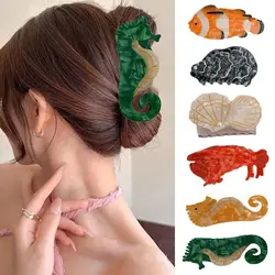 Marine Animal Shark Hair Claw Fashion Marine Biology Series Geometric Hair Clip Acrylic Headdress Party