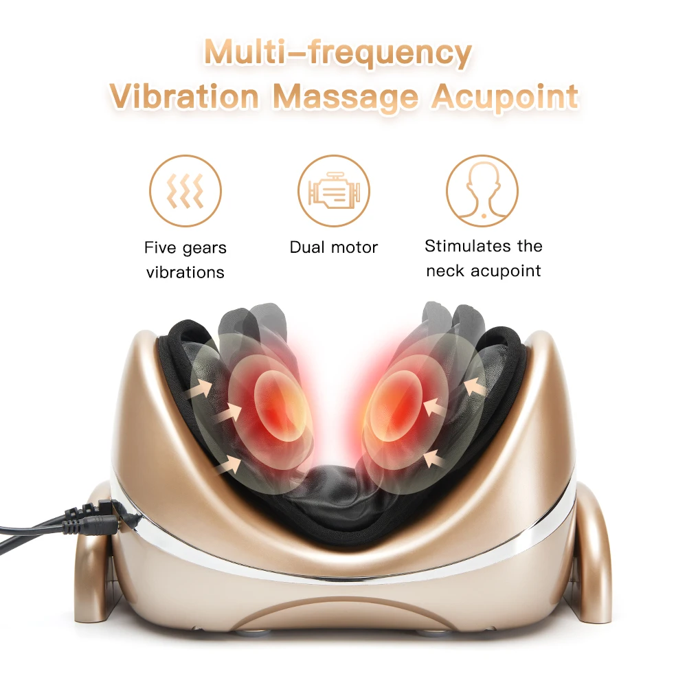 Electric Charge Neck Massager Cervical Vertebra Pillow Neck Stretcher Airbag Cervical Neck Traction Device Relax Massager