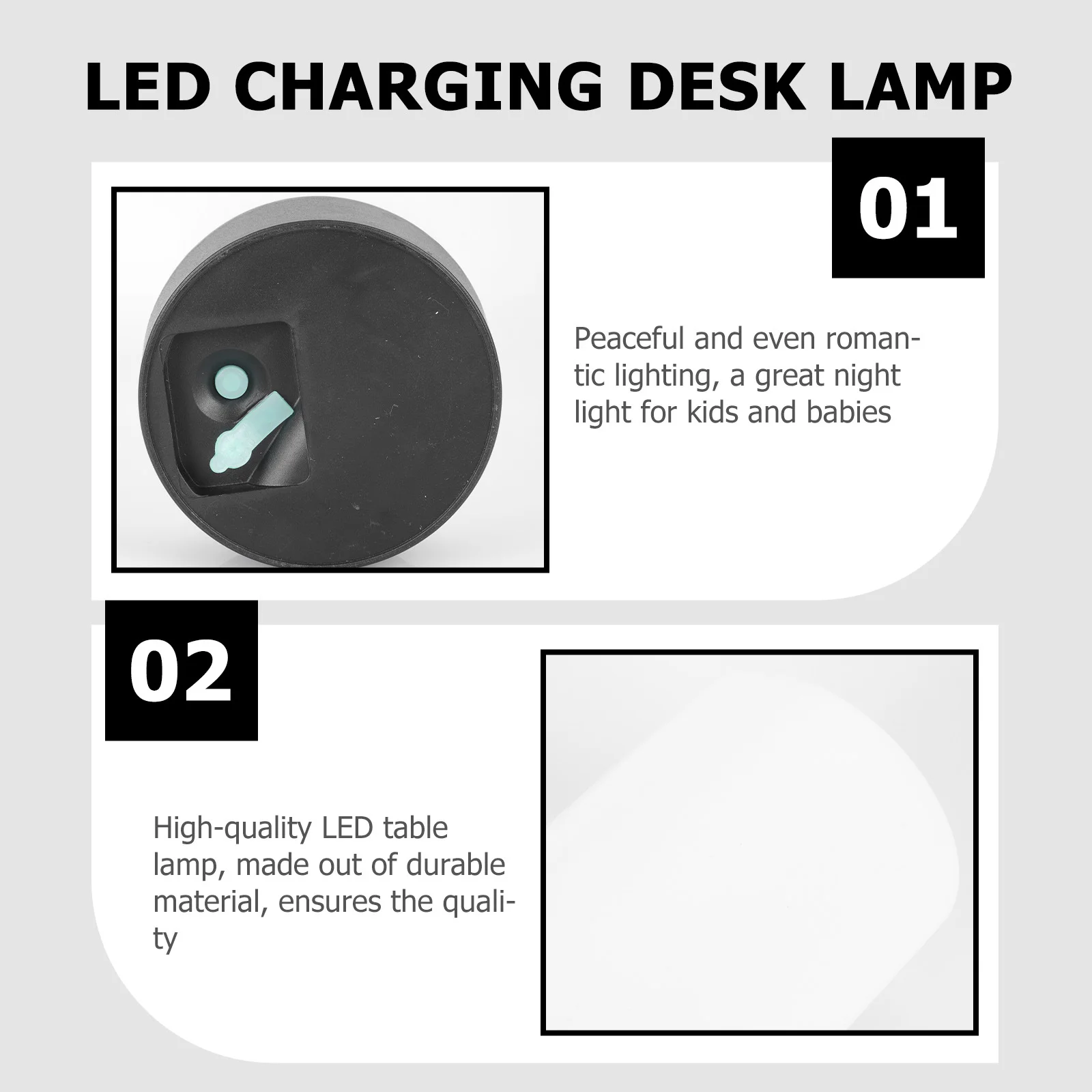 

1Pcs LED Chargeable Bar Table Lamp Unique Egg Shape Bedroom Night Light Rechargeable Desk Lamp USB Charging Table Light