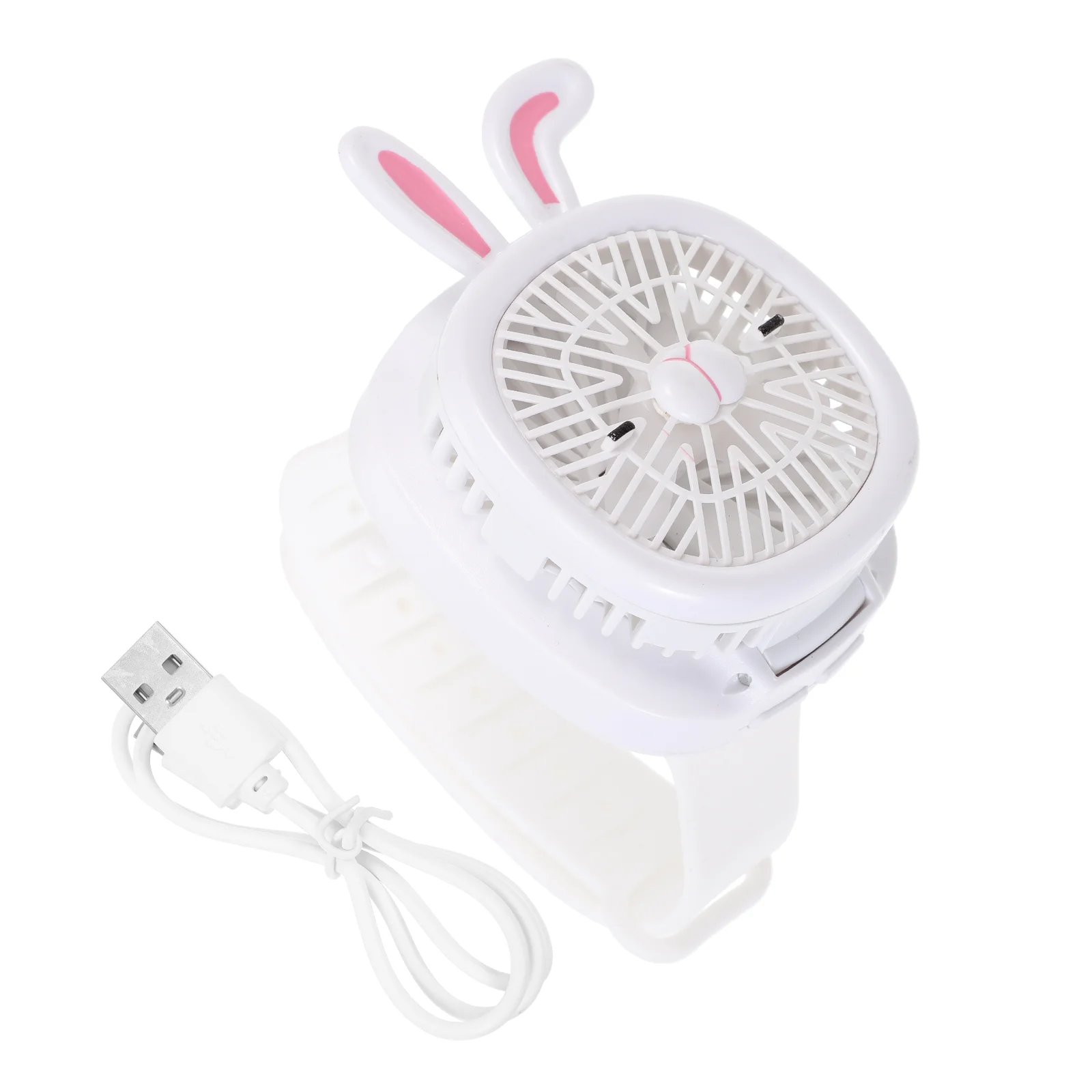 Watch Fan Kids Cartoon Watch Fan Portable Watch Fan Usb Fan With Wrist Strap Usb Rechargeable Fan For Childrens Travel Straps view 4