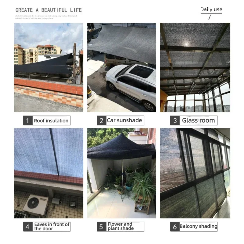 

45% Shading Garden Plants Sun Shelter UV Resistant Greenhouse Shading Cover Lightweight Sunshade Net Outdoor Awning