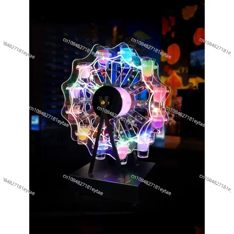 Ferris Wheel Cocktail Rack Led 520 Bar Club Shooter Glass Metal Champagne Wine Rack Bullet Cup Holder