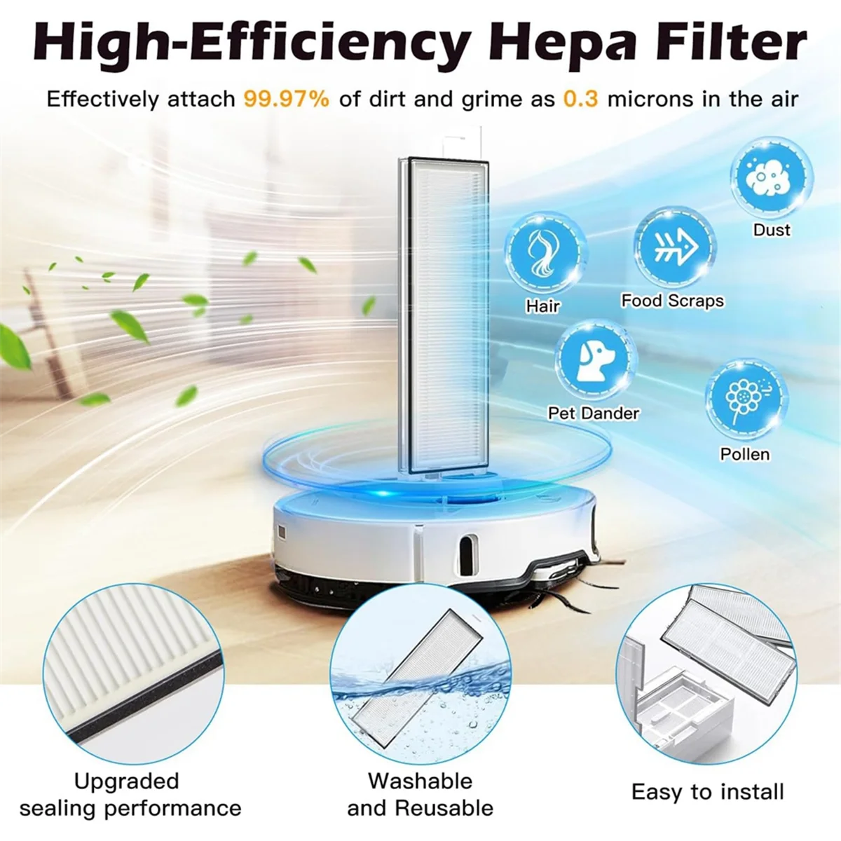 FZFZ For S8 Maxv Ultra Robot Vacuum Cleaner Main Side Brushes Hepa Filters Mop Pad Dust Bags Replacement Accessories
