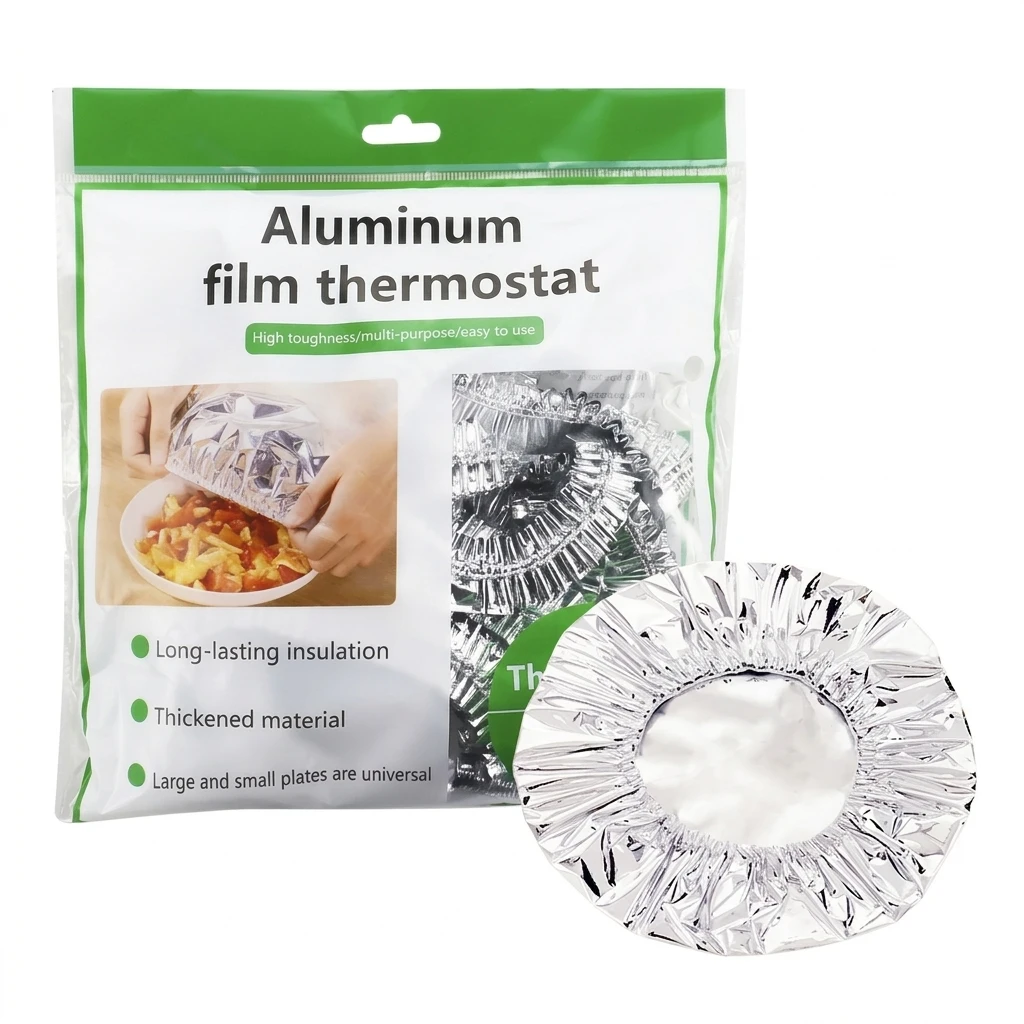 Aluminum Foil Food Cover Disposable Insulated Heat Retaining Lid for Home Kitchen Dining Office Lunch Picnic Party Essentials