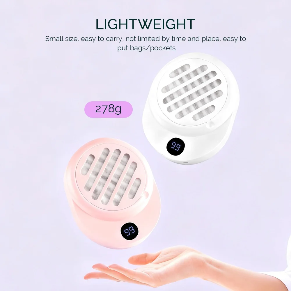 4000 دورة في الدقيقة شفط قوي مسمار مجمع الغبار USB الغبار شفط جامع المهنية مسمار الغبار النازع اللاسلكية مسمار الفن صالون