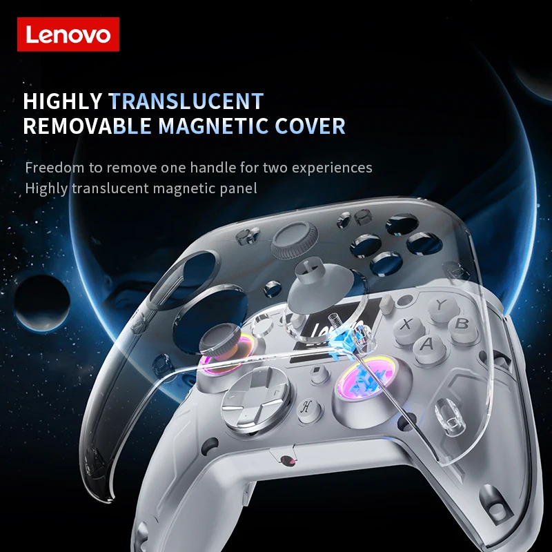 Nuovo Lenovo X01 Gamepad Wireless Bluetooth 2.4G Ricevitore Hall Rocker Trigger Adattatore per PC/Switch/Android/IOS/PS4 Con Schermo