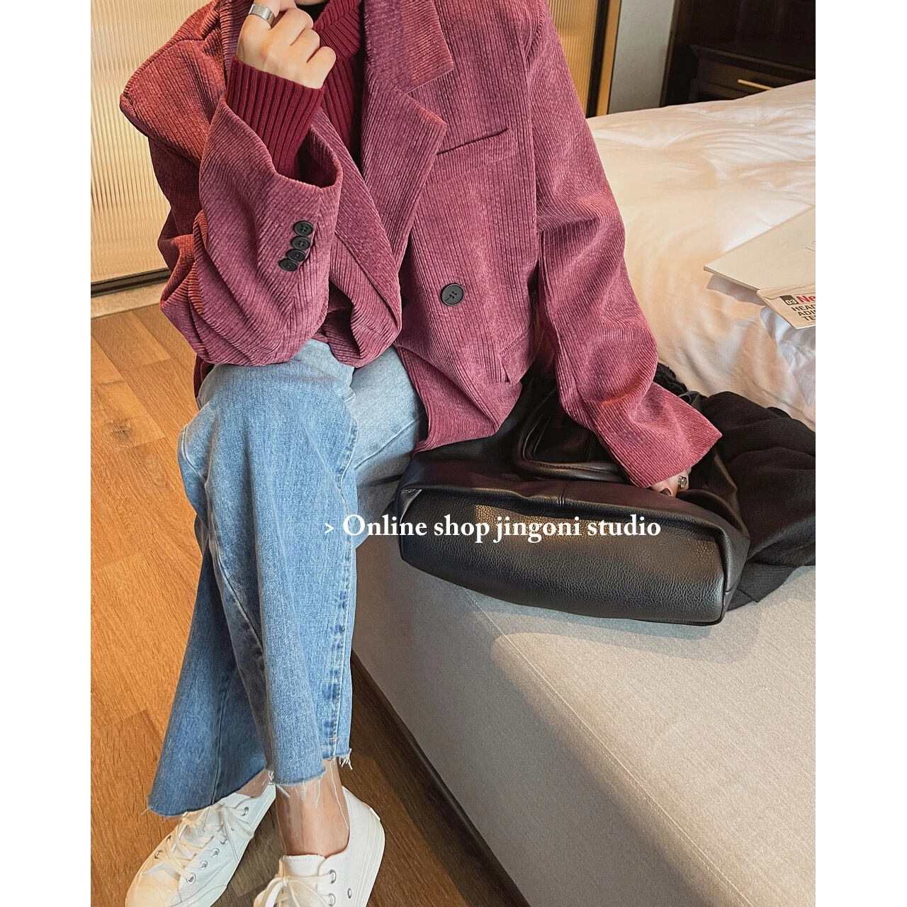 2022 Women Corduroy Oversize Jackets Blazers Trench Coats Y2k Clothes Windbreaker Overcoat Autumn Winter Oem Stylish Chic Outer