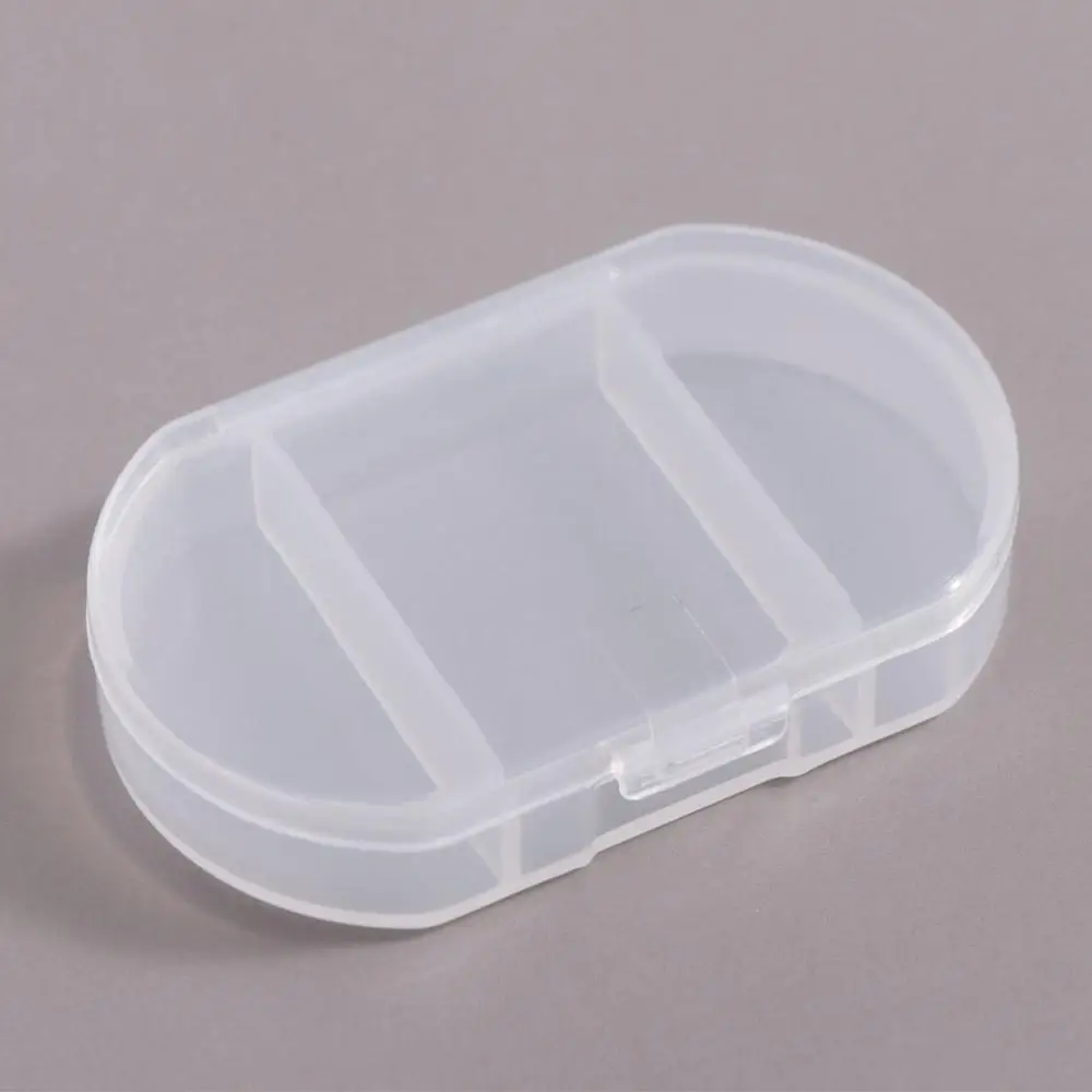 Three Compartments Mini Pill Box Transparent Moisture-proof Small Medicine Box Portable Convenient Travel Medicine Organizer