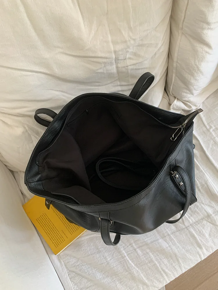 Rivet Women Handbag Soft PU Leather Big Totes Casual Female Shoulder Crossbody Bag Large Capacity Composite Bag Ladies Hand Bags