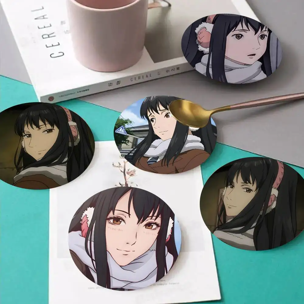 1pc Kana Kimishima Anime Characters Wooden Coaster Colour Printing Cup Mat Home Desk Decoration Gifts