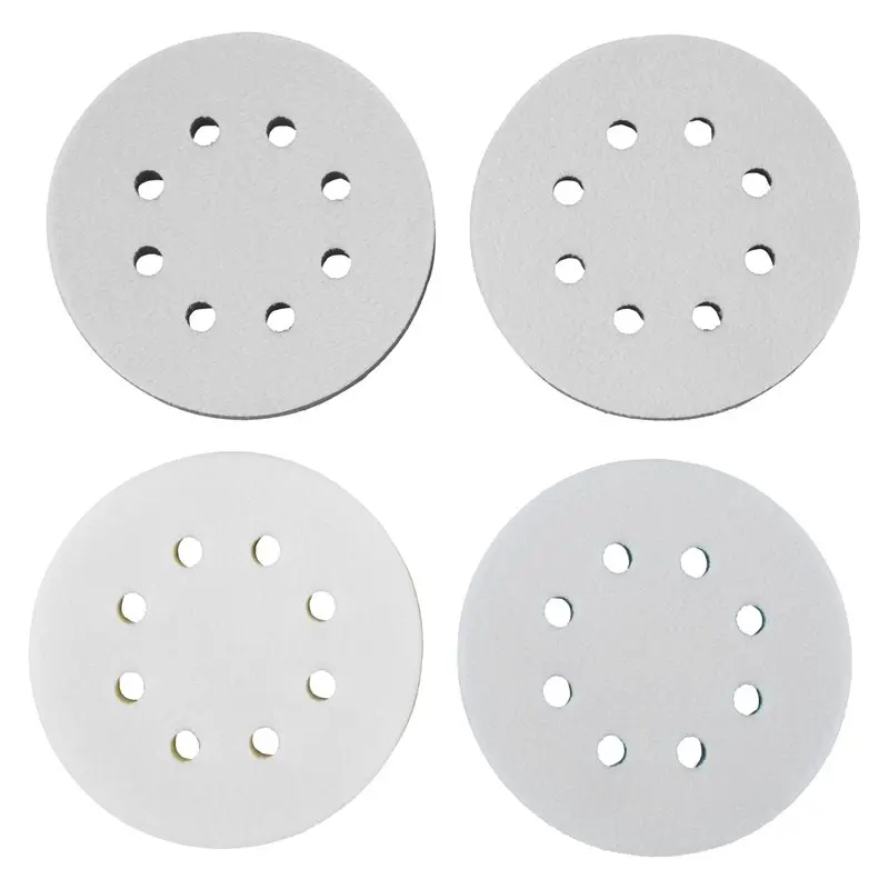 

AAAF 4 Pack Foam Sanding Pads For Orbital Sander, 5 Inch 8 Holes Orbital Sander Surfprep Foam Pad