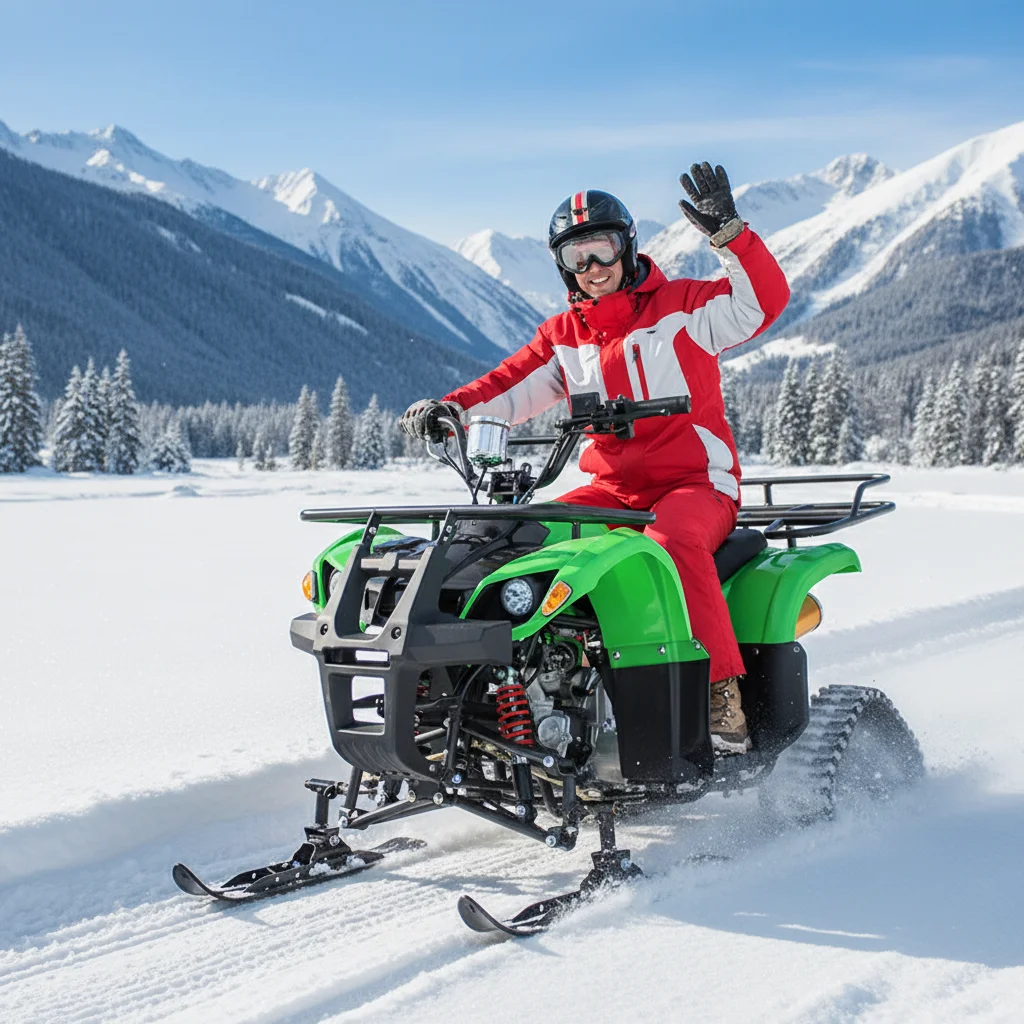 Hydraulic Disc Brakes 150kg Load 3-Forward 1-Reverse Automatic Gear 60km/h 125cc Gas Snowmobile