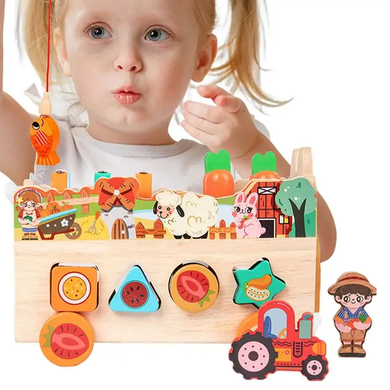 

Shape Sorting Toy Farm Shape Sorting Orchard Pulling Car With Farm Animals Fruit Sorting Orchard Cart Farm Game For 2 Years Old