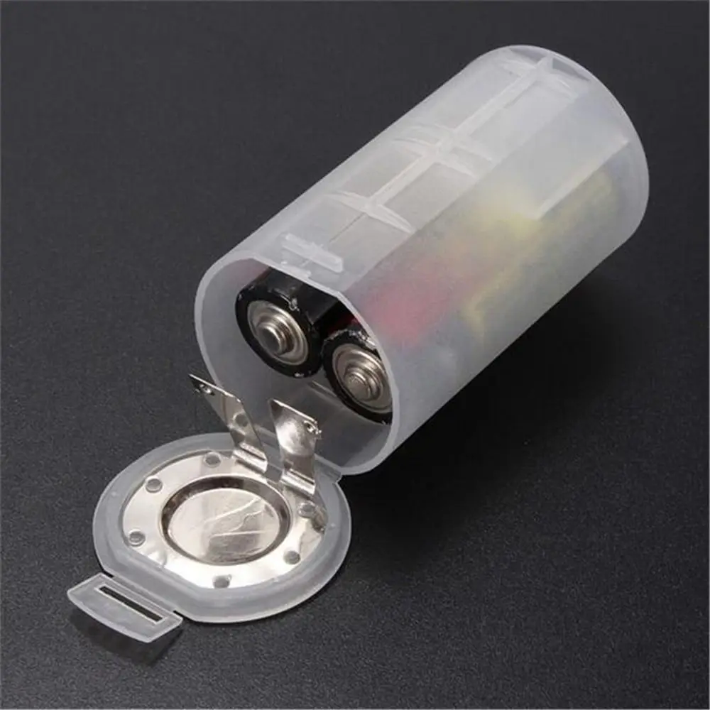 Plastic Battery Converter AA Battery To D Battery Frosted Clear Parallel Battery Cartridges Transfer From 5th To 1st