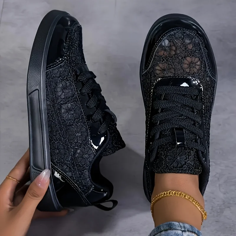 2026 Women’s Lace Mesh Platform Sneakers 3