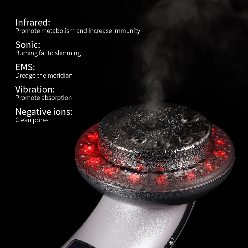 Ultrasonic Body Slimming Machine EMS Ions Face Skin Lifting Massager 6 in 1 Infrared Photon Rejuvenation Fat Burner Anti Wrinkle