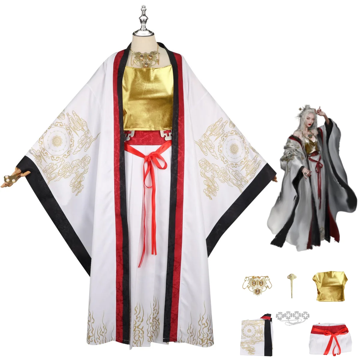 

Game Black Myth: Wukong Princess Iron Fan Cosplay Costume Boss Chinese Style Hanfu Cloak Skirt Woman Traditional Festival Suit