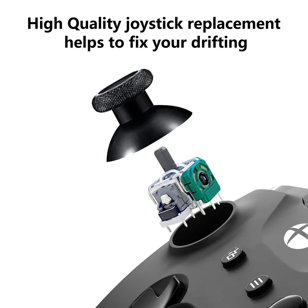 استبدال عصا التحكم ل Xbox One Xbox Series S/X تحكم ثلاثية الأبعاد التناظرية Thumbsticks إصلاح طقم قطع غيار T6 T8 مفك البراغي الملحقات