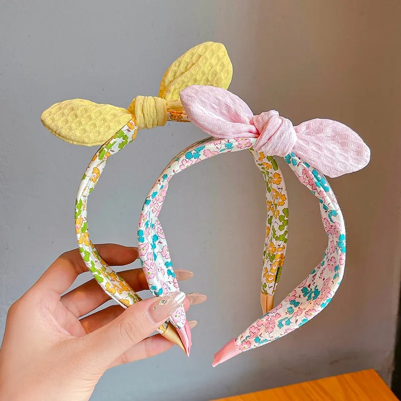 2024 New Children Lovely Bowknot Ornament Headband Headwears Girls Acrylic Cute Colors Hair Hoop Headbands Kids Hair Accessories