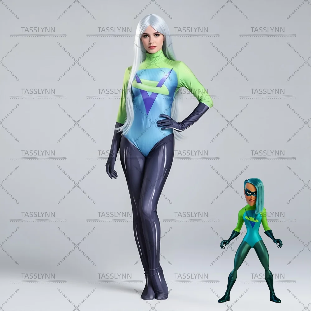 The Incredible Voyd Cosplay Costume  Women Adult Superhero Zentai Bodysuit Mirage Halloween Party for Outfit Role Play Party view 2