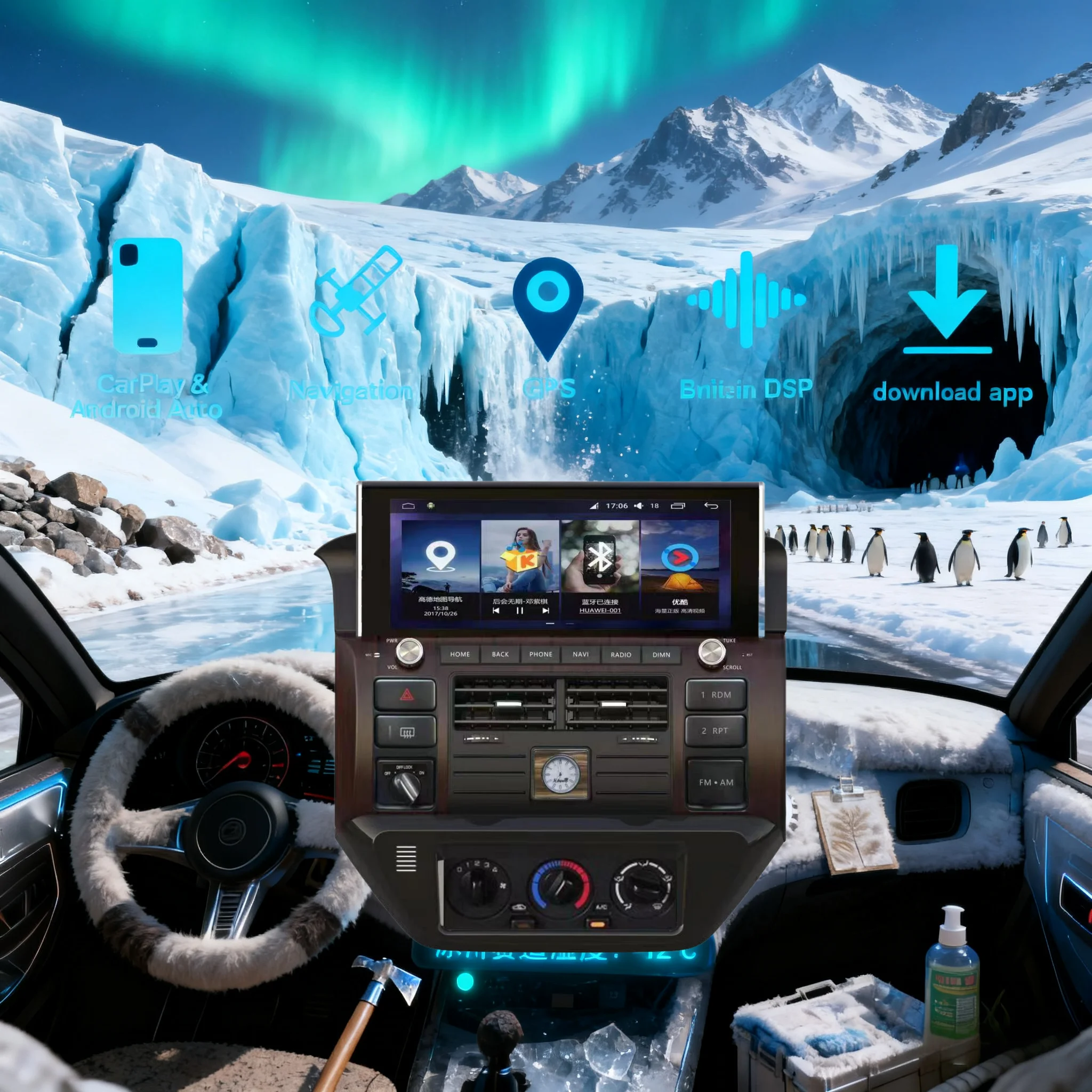 

12,3 "Android 14 сенсорный экран для Nissan Patrol Y61 2006-2022 навигация GPS автомобильный радиоприемник Carplay авто мультимедийный плеер стерео