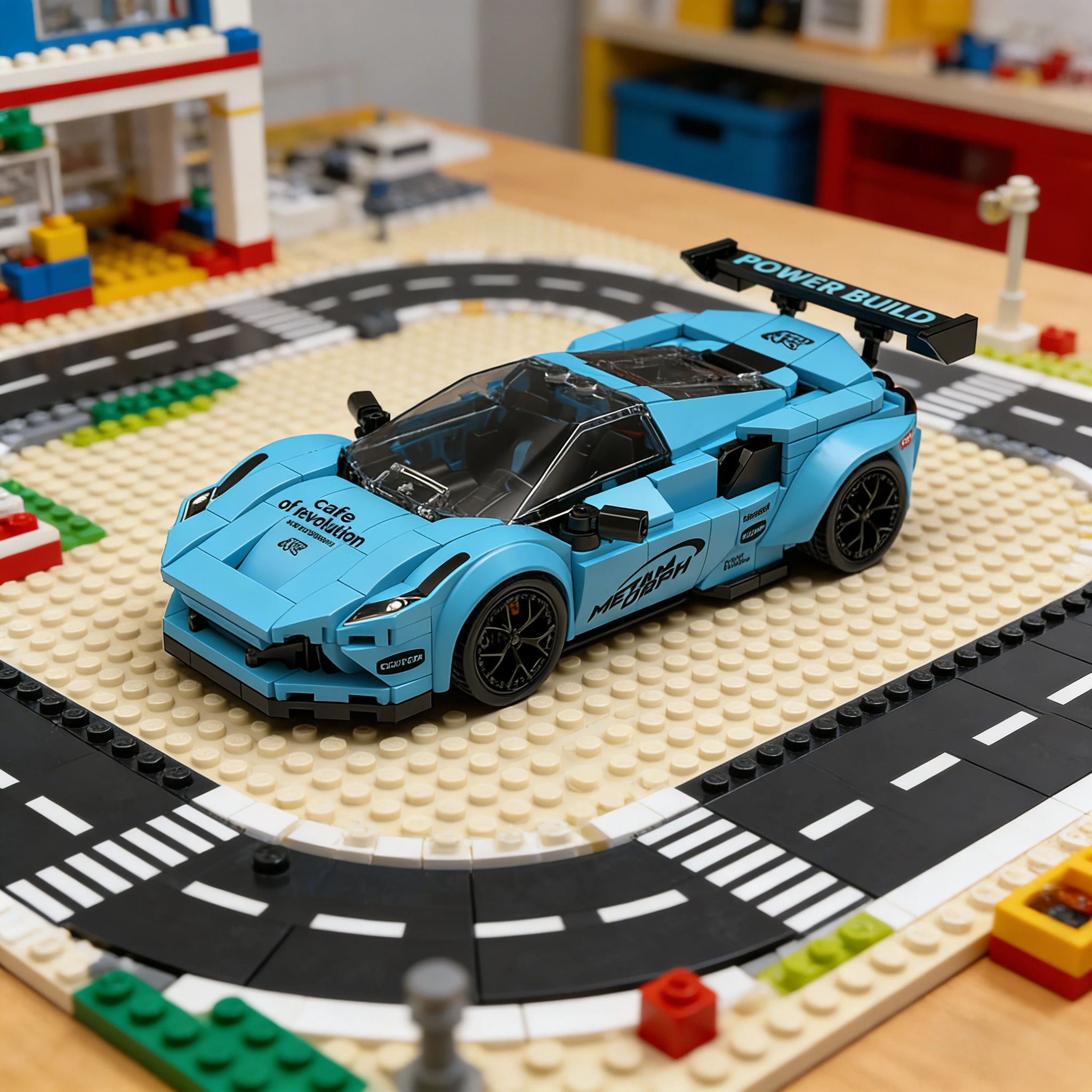 

PB8826 362PCS F80 Supercar Model Building Blocks Kit Small Particle Assembly Sports Car Collecting Toys Boy Gift POWERBLOCK