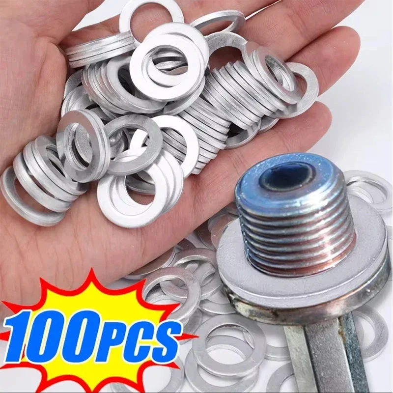 100/10Pcs Car Oil Drain Screw Gasket Aluminum Sealing Washer Auto Engine Bottom Oil Drain Screw for Honda 94109-1400094109-12000