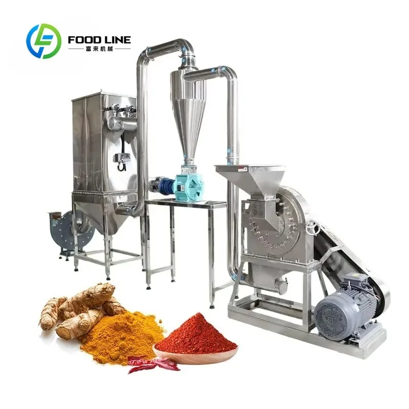 Automatic Crystal Sugar Salt Grinder Pulverizer with Motor Gear Pump for Industrial Fine Powder Food Processing