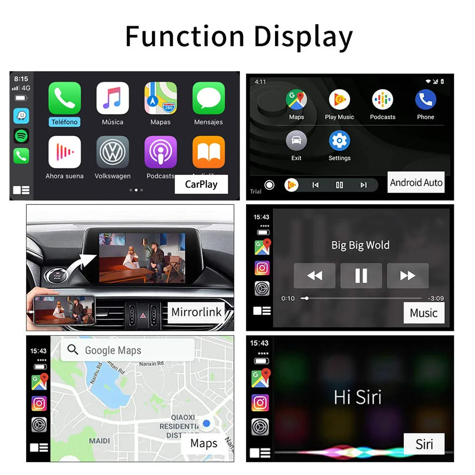 2024 Latest Apple Map Navigation CarPlay Android Auto for Chevrolet Cruze Malibu Trax Opel Adam Corsa Mokka Car Exsiting Radio