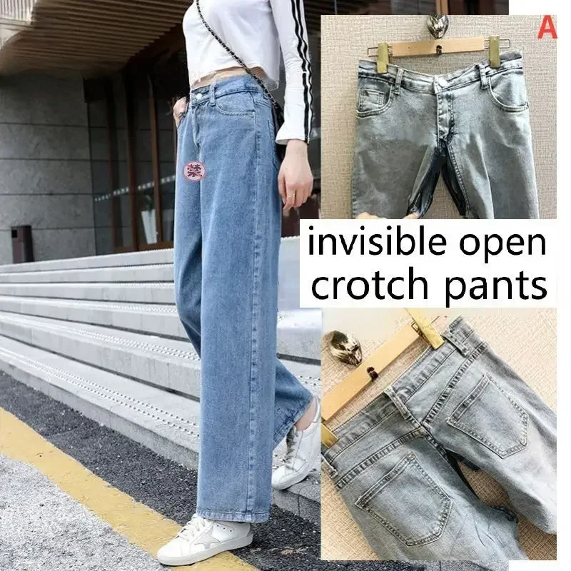 

Double Head Invisible Zipper Pants, Outdoor Easy To Take Off, Full Open Crotch Pants, Dating Artifact for Lovers Jeans Clothes