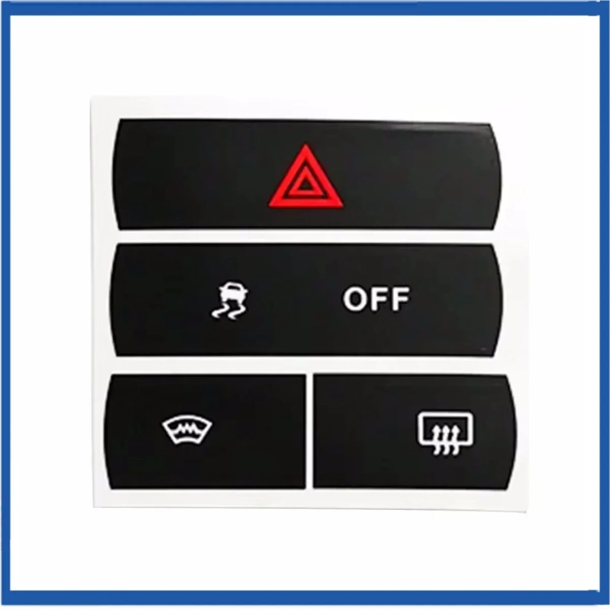 Hazard Button Defroster And Stickers Decal For Ford For S-Max Dual Flash Button Repair Switch Button Sticker Accessories