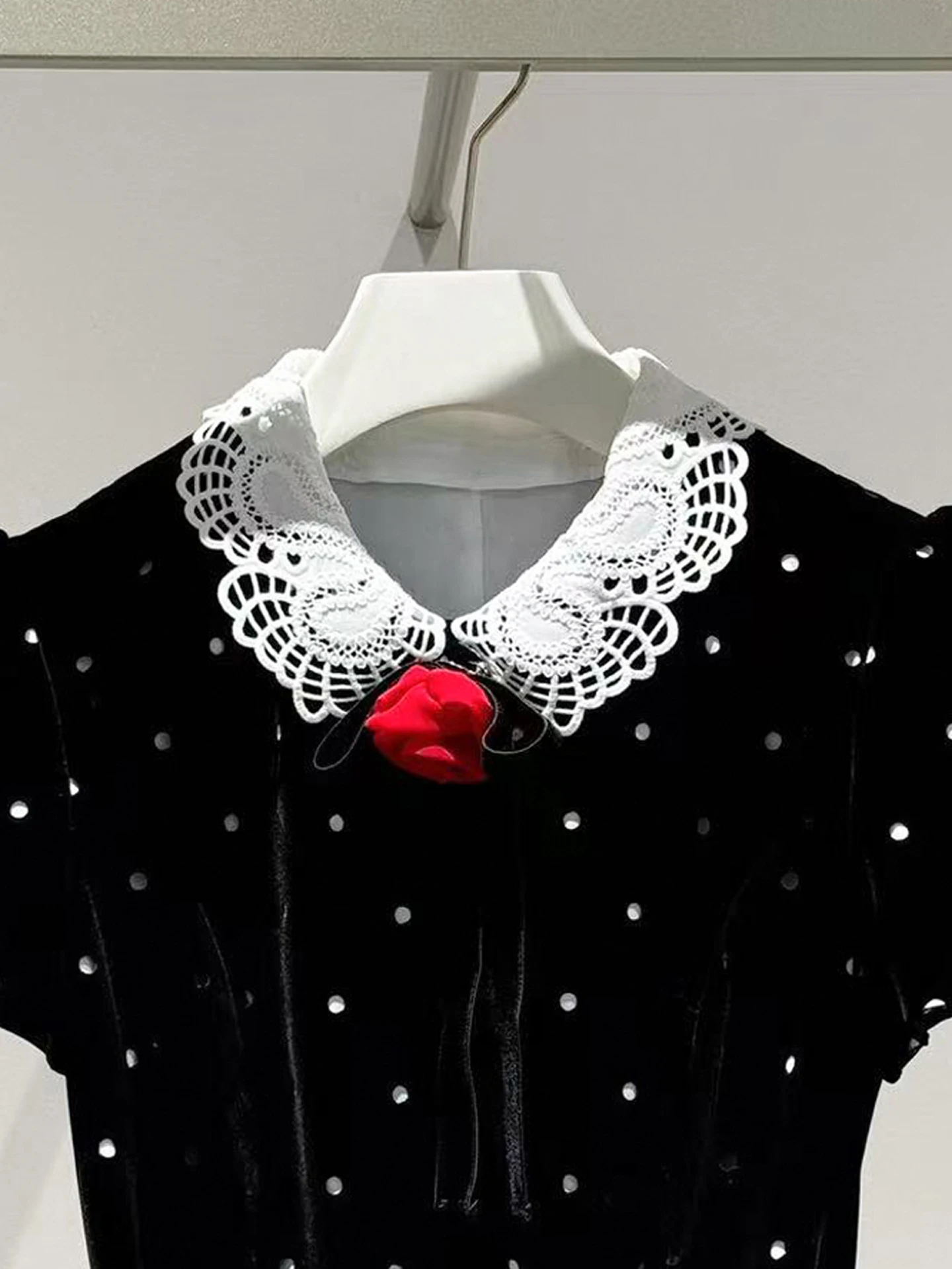 

High-End Velvet irt Women's Spring Autumn Plaid Puff Sve Collar Design Casual Busin Office Wear ort Length Blouse