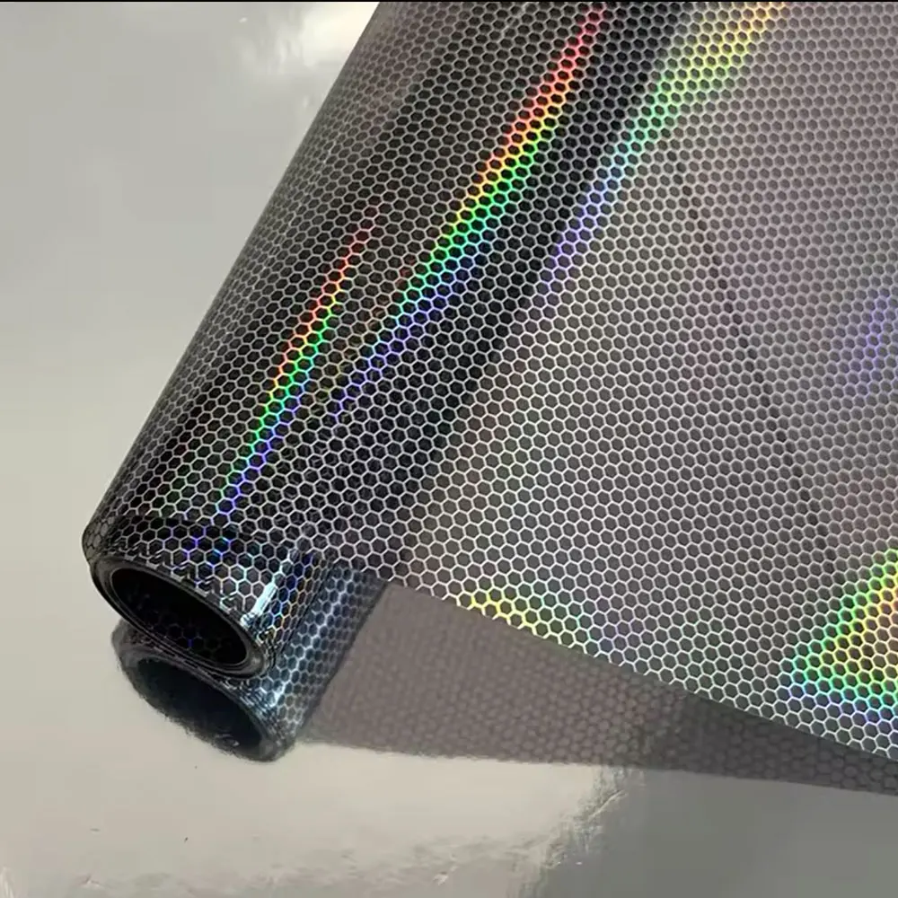 30x60/800CM Car Black Honeycomb Texture Film Tint Vinyl Wrap Hexagon Car Headlight Taillight Sticker Light Film Car Accessories